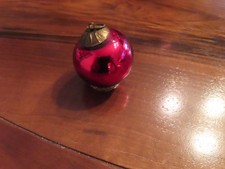 Ancienne boule de Noël boule de sapin de Noël boule Biedermeier - Meisenthal - ROUGE