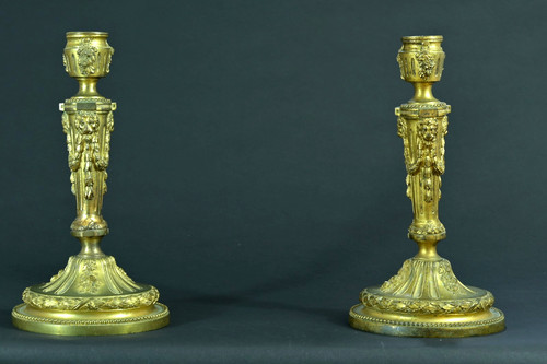 Paire bougeoir ancien - de,