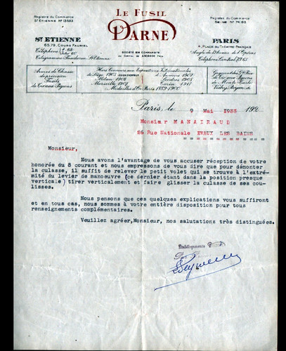 Paris usine armes à - (i°),