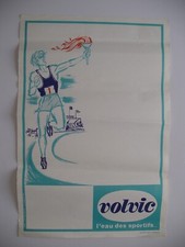 Volvic 1972 coureur relais torche flamme olympique illustration VERNAT affiche