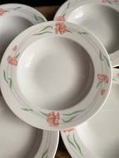 Lot 6 assiettes creuses Sarreguemines Cythère - Porcelaine Vintage