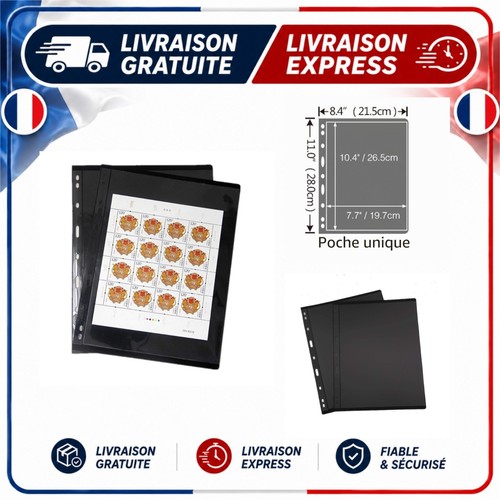 Lot feuilles de timbres - 10,