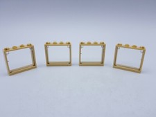 LEGO LOT 4 X FENETRE 1X4X3 TAN