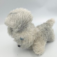 Ancienne peluche chien gris