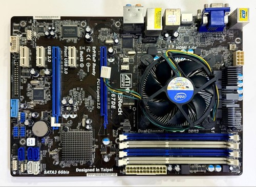 Carte mère asrock h67de avec - carte,