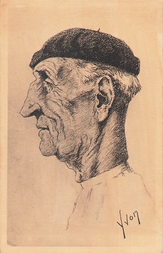 Illustree pays basque type - cp,