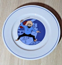Assiette Tintin Haddock Licorne  en porcelaine Tables et Couleurs Hergé