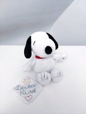 Peluche/Doudou Chien Snoopy Noir Blanc Collier Rouge 14cm - Gipsy 2013 Peanuts