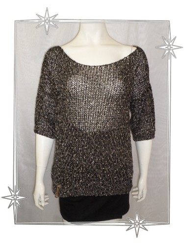 Pull fantaisie marron - pull,