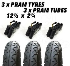 3 X Landau Pneus & 3x Tubes 12
