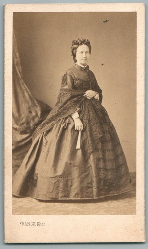 Cdv 1865 femme éventail - cdv,