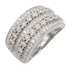BIJOUX Bague Diamant Or Blanc 18KWG Occasion Femme Taille US 7,5