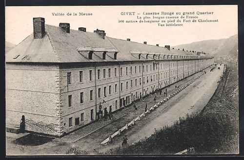Cpa givet caserne rougé - cpa, givet,