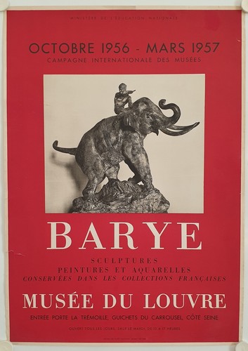 Affiche barye sculptures 1956 - barye,