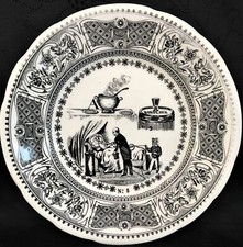 GIEN - ASSIETTE PARLANTE série RÉBUS n° 5