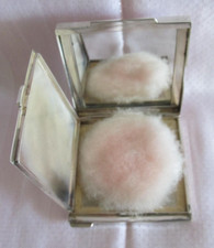 Poudrier miroir en argent