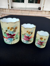 TRIO DE POTS VASES OPALINE DE