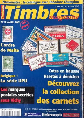 Timbres magazine ordre - n°12,