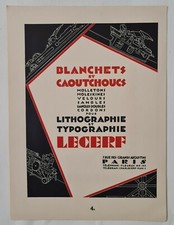 Blanchets et Caoutchoucs 1926