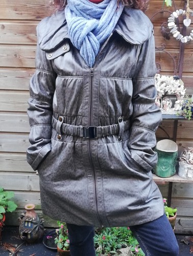 Manteau cuir gris giovanni - en,