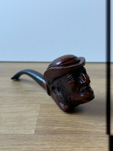 Pipe ancienne sculptée - , visage