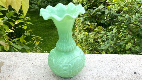 Vase opaline foire vert 17 - de,