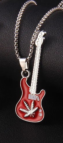 Collier homme guitare - collier,