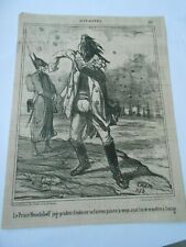 Caricature 19è - Le Prince Menschikoff juge prudent d'endosser son patelot