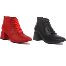 JUSTIN REECE ENGLAND Hannah Talon Bloc Victorien Coffre en Noir Taille UK 3 - 8