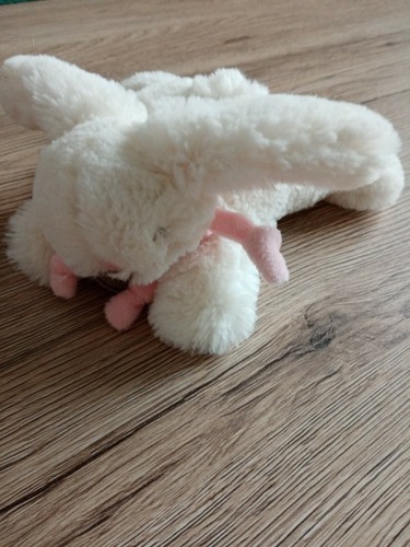 Doudou lapin rose bonbon 15cm - rose,