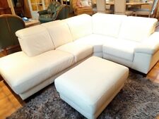 canape d'angle cuir blanc 