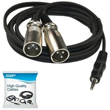 HQRP 1.8m 0.3cm (3.5mm) À Double XLR Mâle Câble Pour Behringer B2031A Studio