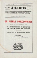 ATLANTIS. N°195. JANVIER - FEVRIER 1958. LA PIERRE PHILOSOPHALE. CANSELIET.