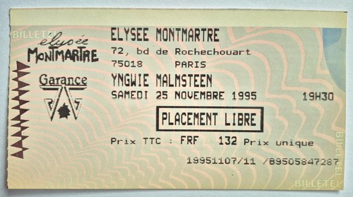 Ticket concert yngwie - concert,