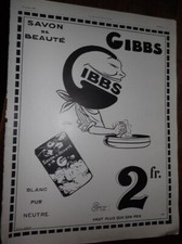 GIBBS savon de beauté illustré par Pierre DAC publicité papier ILLUSTRATION 1926