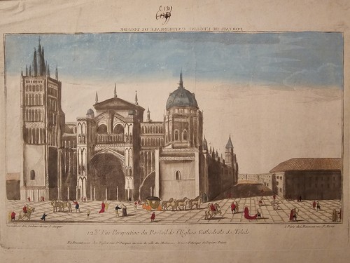 Xviiie gravure vue optique - vue, d'optique