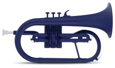 Cornet Bugle à Pistons Perinet Trompette Plastique Sib Bleu Mat Embouchure Étui