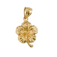 14k or Jaune Hawaïen Hibiscus