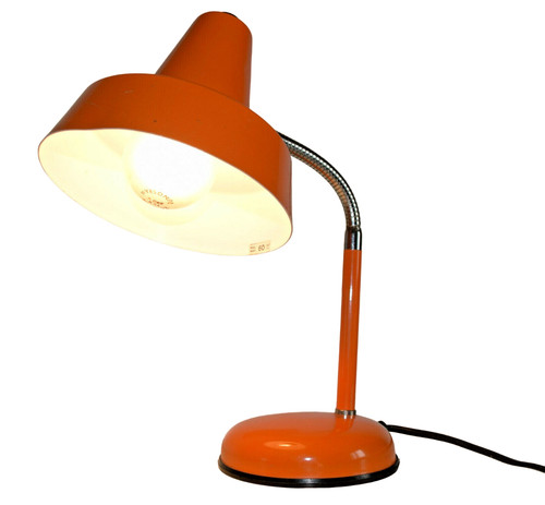 Lampe cocotte vintage orange - lampe,