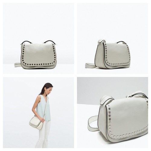 Zara leather messenger bag - messenger,