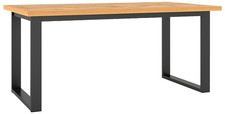 Table À Manger Halle Table De Cuisine 170-220x90cm Wotan Chêne Noir Extensible