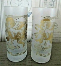 Ensemble de 2 verres à orangeade Legato Fine Effet glacé Ange, portée musicale