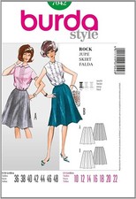 7042 PATRON BURDA  CREATIONS RETRO ANNEE 60 JUPE AMPLE 38 AU 50