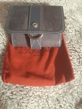 LANCEL Porte Monnaie gris bleu