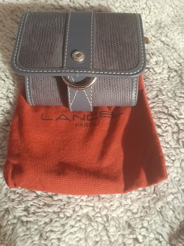 Lancel porte monnaie gris bleu - lancel,