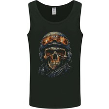Gilet Tank Top Homme Tête De Mort Avec Casque Et Écouteurs