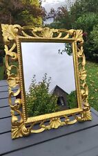 Miroir de table style Baroque/RocailleLouis XV. Bois Feuille Or. 34,5 X 29,5 cm