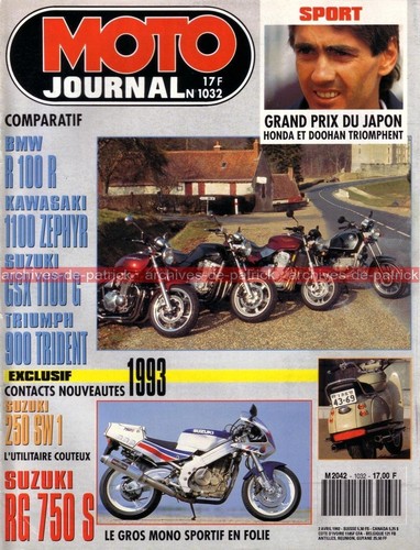 Moto journal 1032 suzuki gsx - moto,