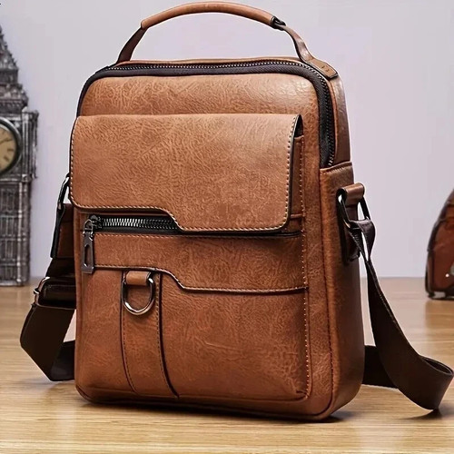 Sacoche homme cuir marron - pu,