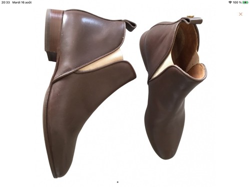 Superbe boots cuir marrin
